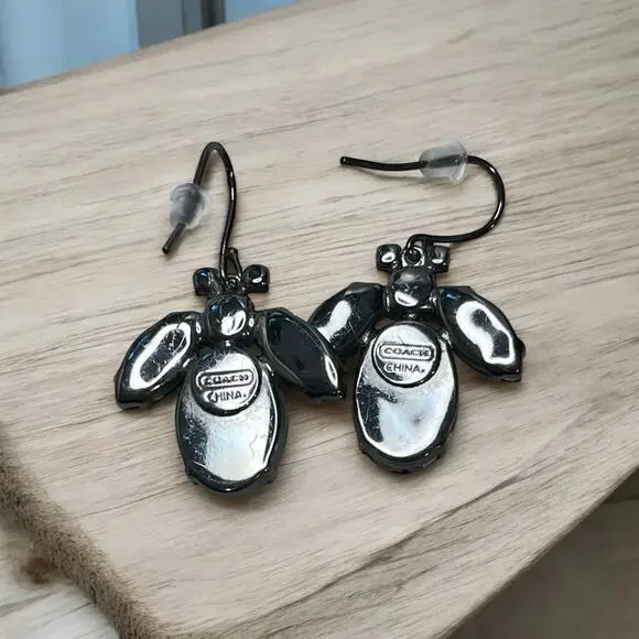 Y2K Coach Poppy Swarovski Crystal Bee Necklace, Bracelet & Earring Jewelry Set - Picture 8 of 13